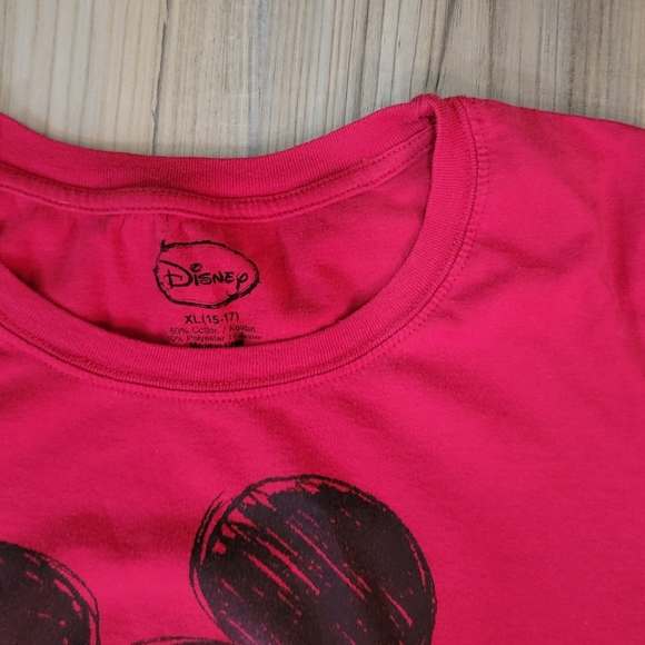 Vintage 90s Disney Mickey Mouse Graphic T-Shirt Size XL 15-17 Red - Picture 6 of 7